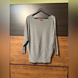 Guess Gray Women's Sweater with Button Accents